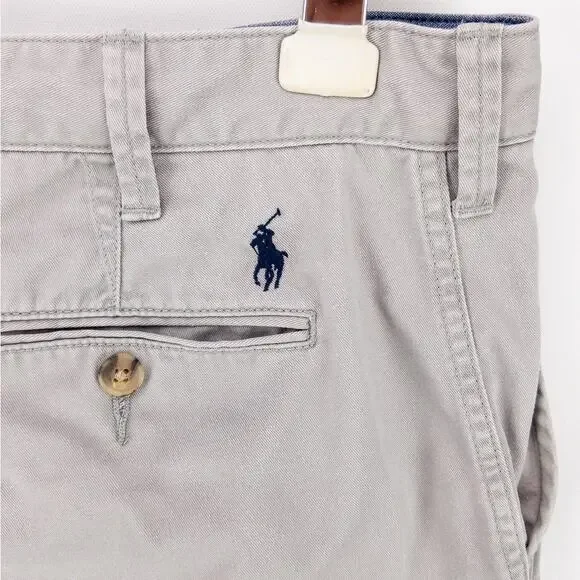 Polo by Ralph Lauren Bermuda Shorts Men's 33x11 Relaxed Fit Chino Pocket Gray - Picture 11 of 12